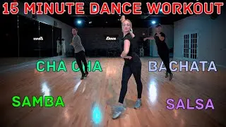 15 Minute Advanced Dance Workout - Samba, Cha Cha, Salsa, Bachata | Follow Along at Home
