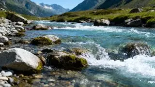 🌲 Peaceful Alpine River Live Stream | Nature Sounds for Sleep, Study & Meditation