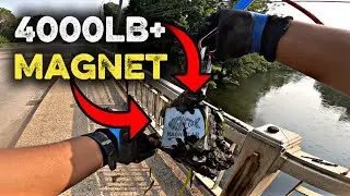4000LB Magnet Fishing Pull! INSANE Amount of Scrap Pulled from the Water!