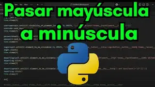 PASAR MAY&Uacute;SCULA A MIN&Uacute;SCULA - PYTHON
