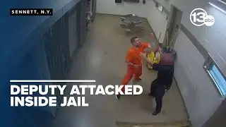 RAW: Inmate attacks deputy inside Cayuga County Jail