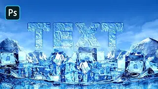 How to create ICE TEXT EFFECT in photoshop | Urdu/Hindi
