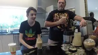 Blender!  Blended up and drank a happy meal