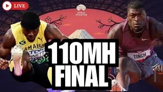 Финал бега с барьерами на 110 метров среди мужчин в прямом эфире | Чемпионат мира по лёгкой атлет...
