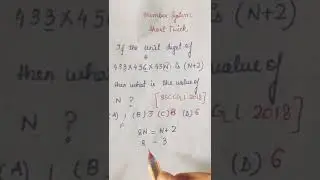 #Unit Digit Concept#Number System#short trick#Government exams#rrb,Bank,SSCCGL etc#short#shorts
