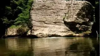 Red River Gorge kayak trip jump, Kentucky