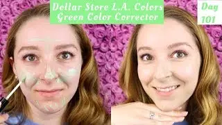 L.A. Colors Green Color Correcting Concealer Review | Dollar Store | Day 101 of Trying New Makeup