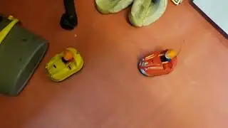 Vintage Cragstan Dodgem Cars bump and go tricky action battery operated toy