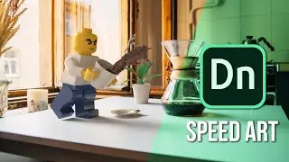 Adobe Dimension CC - Speed Art - Coffee Time