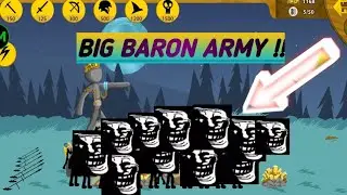 BIG BARON ARMY !! STICK WAR LEGACY MOD MENU APK GAMEPLAY PART - #29 | STICK war legacy