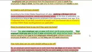 Mandatory and Forced Overtime Q&A-Part 2-