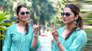 Isha Koppikar Casts Her Vote  | St Anne&rsquo;s Church Bandra