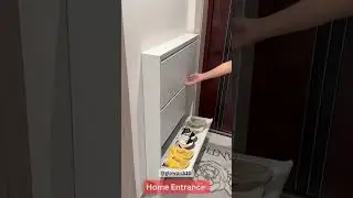 🥿 Modern Slim Shoe Cabinet for Small Spaces | Stylish Shoe Organizer for Home | #entrancedecor