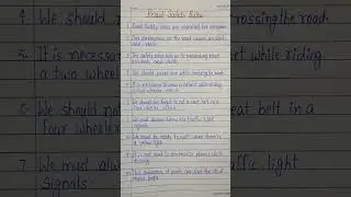 Road safety Rules #youtube #essay #shorts #roadsafety #english