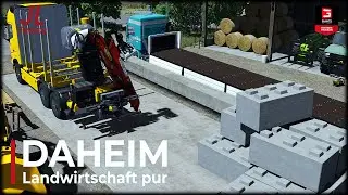 LS25 Daheim FarmVlog#34 Blocksteine geliefert! 🧱Entladung mit Kran & testen die Kuhn Drillmaschine🚜