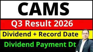cams q3 result 2026 I cams dividend I cams result today I cams share latest news I CAMS DIVIDEND