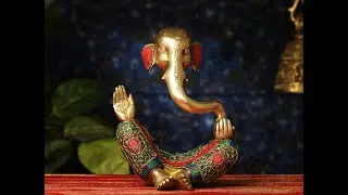 Brass Stone Abstract Ganesha for Home Decor