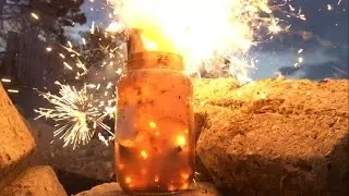 Exploding Fireworks in a Glass Jar! Slo-Mo