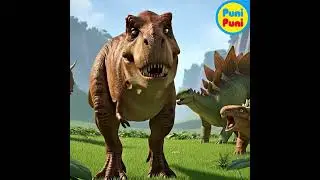 El T-REX vs 3 DINOSAURIOS 🦕 Canci&oacute;n de DINOSAURIOS para ni&ntilde;os 🦖 #DinoCuentos 🦖 Puni Puni