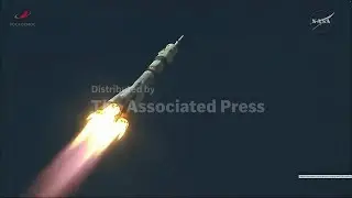 US-Russian crew of 3 blasts off to the International Space Station in a Russian Soyuz spacecraft