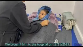 A young child is facing a serious illness.               طفل صغير يواجه مرضاً خطيراً