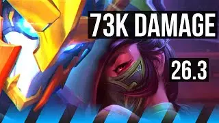 GALIO vs AKALI (MID) | 73K damage | KR Grandmaster | 26.3