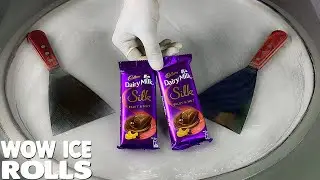Dairy Milk Silk Cadbury Ice Cream Rolls | Satisfying ASMR | Thai Fried Wow Ice cream Rolls