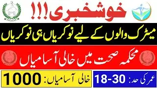 Health Department Jobs 2021 | Govt Jobs 2021 Health Department | Kpk Health Department Jobs 2021