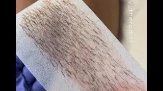 Lower leg wax service using Coral roll on soft wax cartridge and a professional heating system