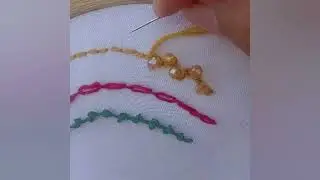 💖How to Do Back Stitch with beads Perfectly 🧵 | Beginner Friendly Embroidery Tutorial