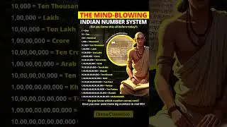 The Mind-Blowing Indian Number System You Never Knew! 🔢🇮🇳 #divineconnection04 #shortsfeed #trending