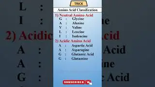 Amino acid classification Trick || Competitive Exam || Pharmshala || RRB Pharmacist 2025 #pharmcist