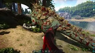 ARK  Survival Evolved official server raised giga vs titan