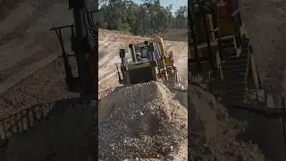 Power of the D10 #Bulldozer: Massive Material Push! #caterpillar