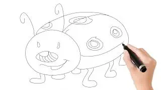 how to draw an insect/step by step drawing tutorial for kids/drawing for school child/kids art