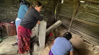 Dashain aayo gaunghar ramailo |kaam k ho k random video #villagelife #food 