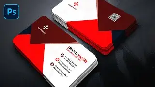 How to create modern Red business card in photoshop cc Tutorial
