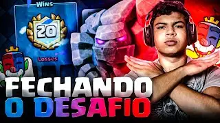 JOGANDO O DESAFIO DAS 20 VIT&Oacute;RIAS  ATE FECHAR (CONFIA) - CLASH ROYALE AO VIVO