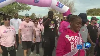 Thousands gathered at Mount Trashmore for the Making Strides Against Breast Cancer walk
