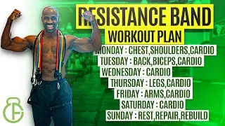 FULL WEEK WORKOUT PLAN AT HOME FOR FAT LOSS WITH RESISTANCE BAND