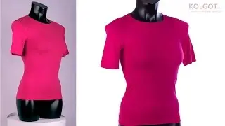 Стильная бесшовная футболка T-shirt SCOLLO TONDO MANICA CORTA Light  от TM GIULIA
