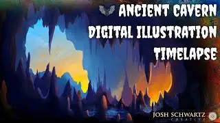 Ancient Cavern - Digital Illustration Time Lapse Video 🦇🎬