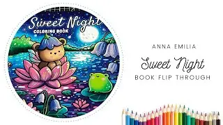 Sweet Night Colouring Book Flip Through 🦄✨ #coloring #coloringbook #coloringbookflipthrough