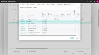 Opening the Balance for GL - Microsoft Dynamics 365 Business Central