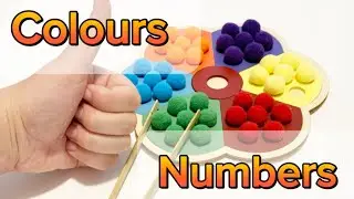 Learn numbers and colors by playing | Цвета и числа на Английском языке для детей