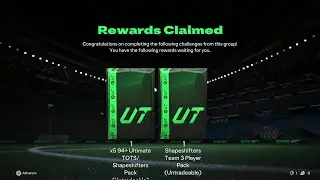 x5 94+ Ultimate TOTS or Shapeshifters Pack  from Season 8 Weekly Play Rewards -  FC 25 Ultimate Team