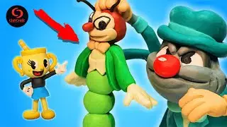 Cuphead DLC with clay (Moonshine Mob vs Ms. Chalice) Cuphead - The Delicious Last Course