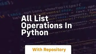 all list operations in python
