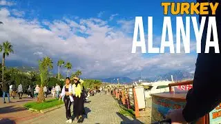 Аланья 4K Уличный тур по центру Аланьи | Виртуальный велопробег Тур Анталия Турция Апрель 2022
