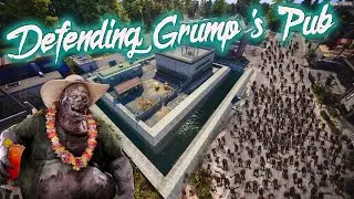 Defending Grump's Pub (Moat Base Design) - 7 Days to Die - Alpha 21